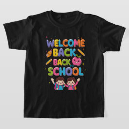 WELCOME BACK TO SCHOOL - Colorful Kids T-Shirt Des