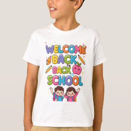 WELCOME BACK TO SCHOOL - Colorful Kids T-Shirt Des
