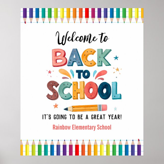 Welcome back to school  , First day of school Poster (Framsidan)