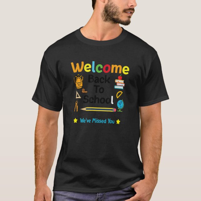 Welcome Back To School First Day Of School Student T Shirt (Framsida)