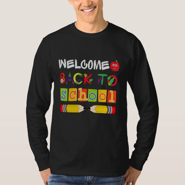 Welcome Back To School First Day Of School Student T Shirt (Framsida)