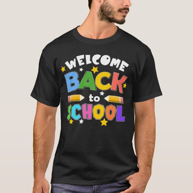 Welcome Back To School First Day of School Student T Shirt (Framsida)