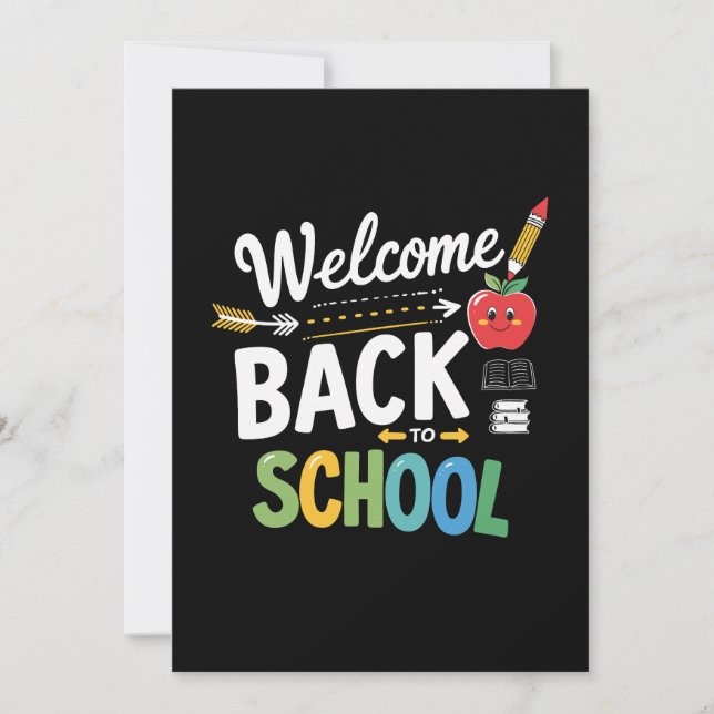 Welcome Back To School First Day of School Teacher Inbjudningar (Framsida)