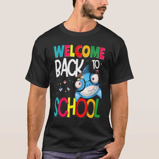 Welcome Back to School First Day of School Teacher T Shirt (Framsida)