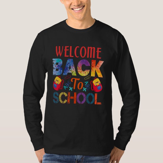 Welcome Back To School First Day Of School Teacher T Shirt (Framsida)