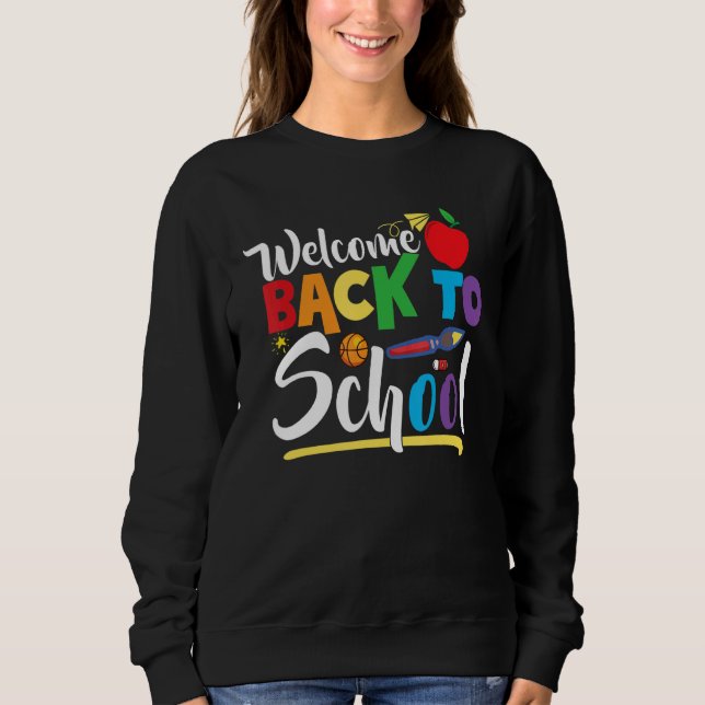 Welcome Back To School First Day of School Teacher T Shirt (Framsida)