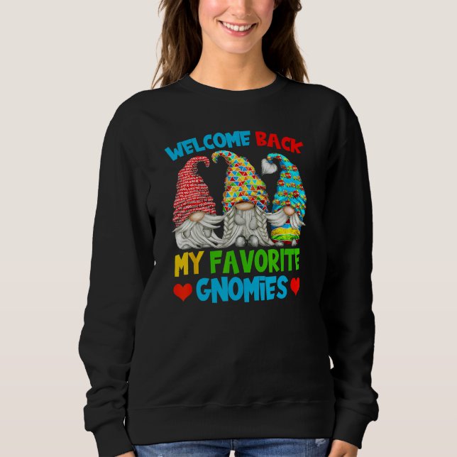 Welcome Back To School  Gnomes For Teacher T Shirt (Framsida)
