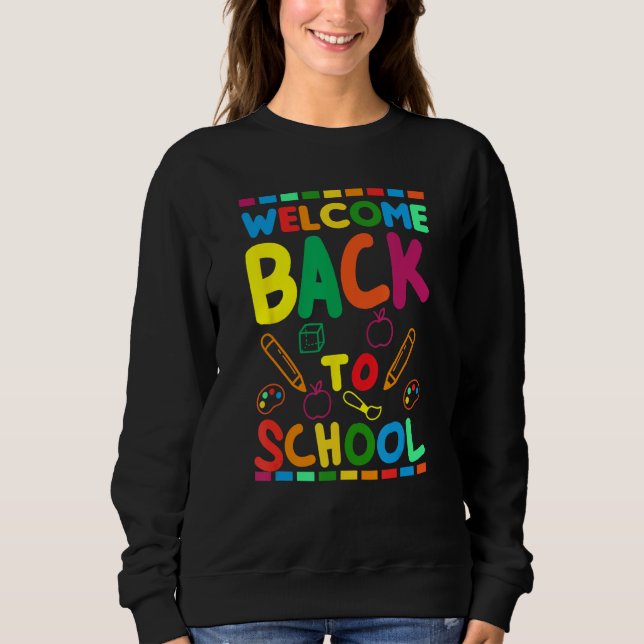 Welcome Back To School Happy First Day of School B T Shirt (Framsida)