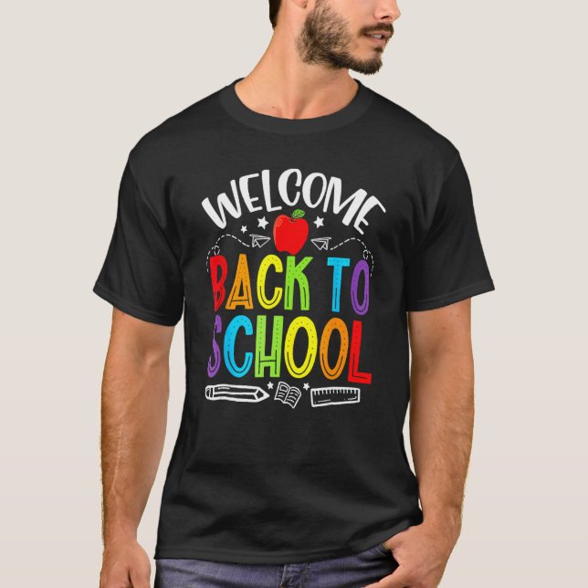 Welcome Back To School Newsletter Meet The Teacher T Shirt (Framsida)