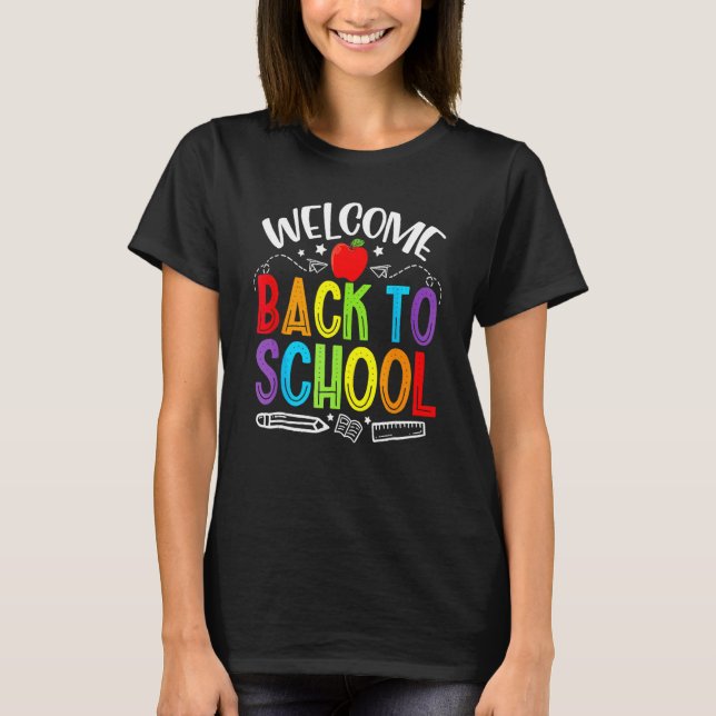 Welcome Back To School Newsletter Meet The Teacher T Shirt (Framsida)