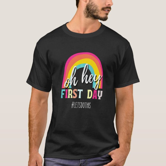 Welcome Back To School Rainbow  Happy First Day Sc T Shirt (Framsida)