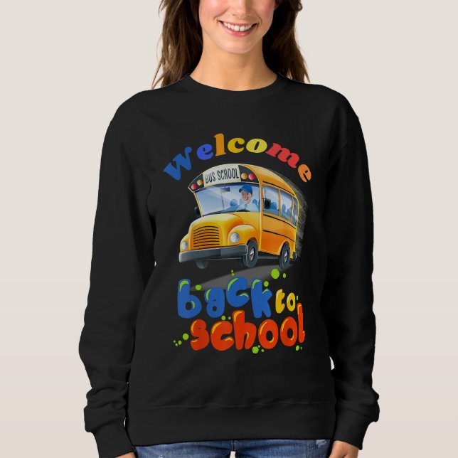 Welcome Back to School School Bus Driver Boys girl T Shirt (Framsida)