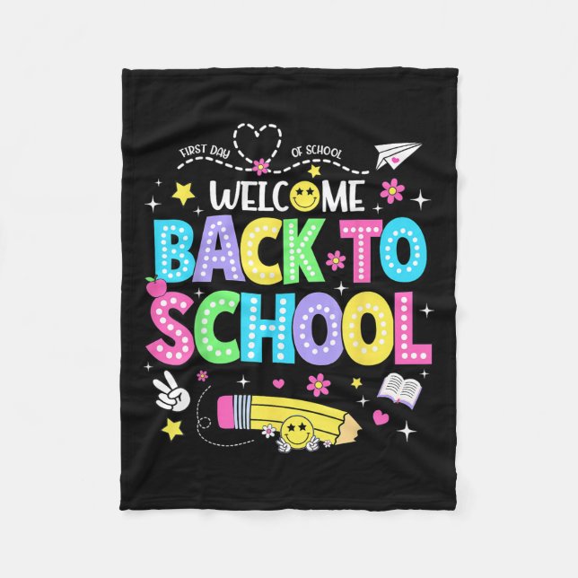 Welcome Back To School Shirts First Day Of School  Fleecefilt (Framsidan)