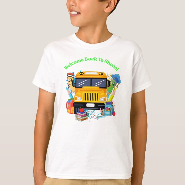 Welcome Back to School T-Shirt | Cute Back to Scho (Framsida)