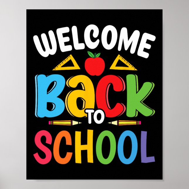 Welcome Back To School Teacher Student First Day O Poster (Framsidan)
