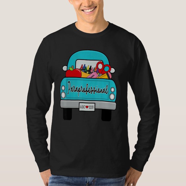 Welcome Back to School With Truck   Paraprofession T Shirt (Framsida)