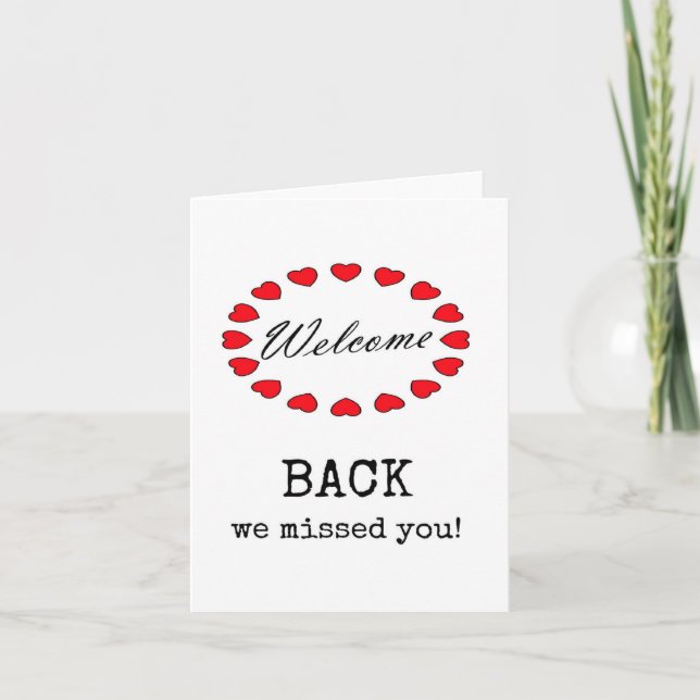 Welcome Back, We Missed You Kort (Framsida)