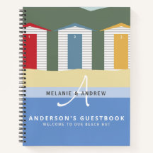 WELCOME BEACH HUT Guestbook Monogram Roligt