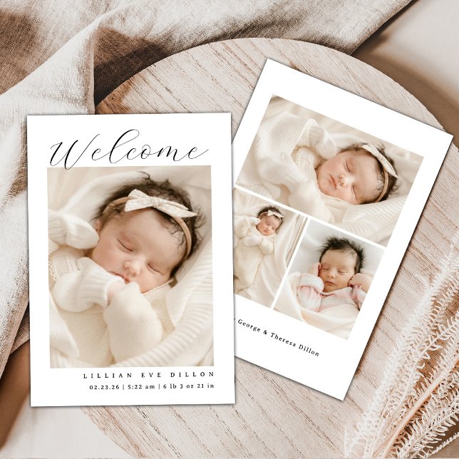 Welcome Birth Announcement Inbjudningar (Skapare uppladdad)