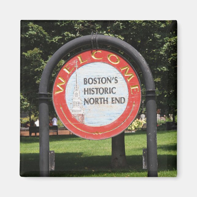 "Welcome Boston Historic North End" Magnet (Framsidan)