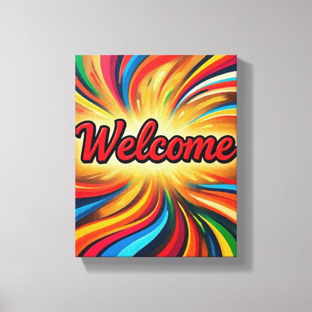 Welcome canvas print on wall art design's  (Framsida)