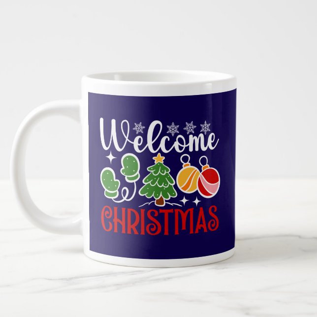 Welcome Christmas Tree And Ornaments-23758 Jumbo Mugg (Vänster)