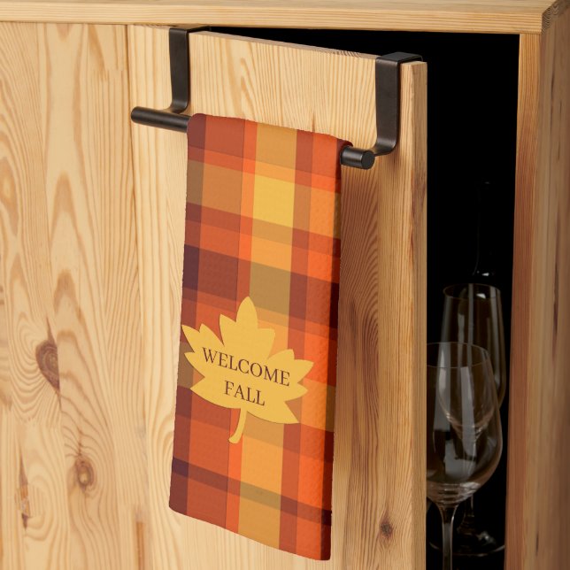 Welcome Fall Kitchen Towel Decor Kökshandduk (Thirds Fold)