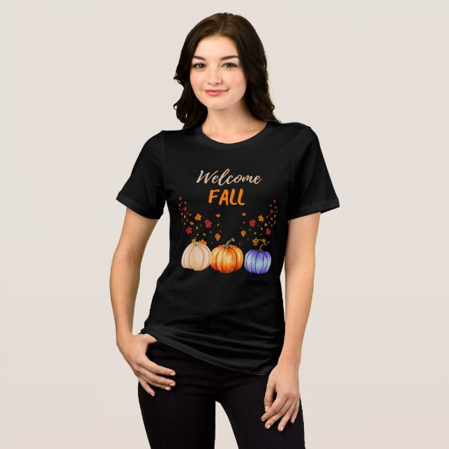 WELCOME FALL VIBES T-Shirt (Framsida Full)