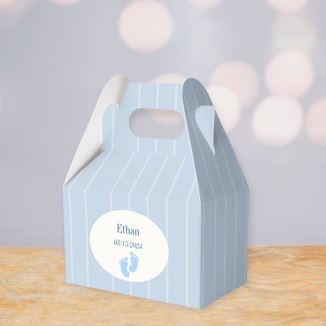 welcome favors,baby shower gathering.,blue square  presentaskar (Skapare uppladdad)