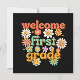 WELCOME FIRST GRADE  FIRST DAY OF SCHOOL BACK MAGNETISK INBJUDNINGSKORT
