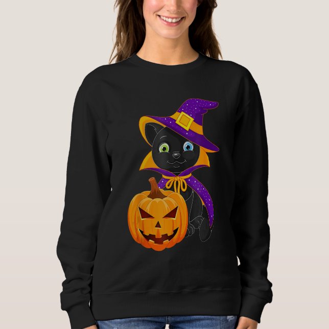 Welcome Happy Hat Cat Halloween 2023 Devil Face Pu T Shirt (Framsida)