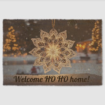 Welcome HO HO Home – Festive Holiday Doormat