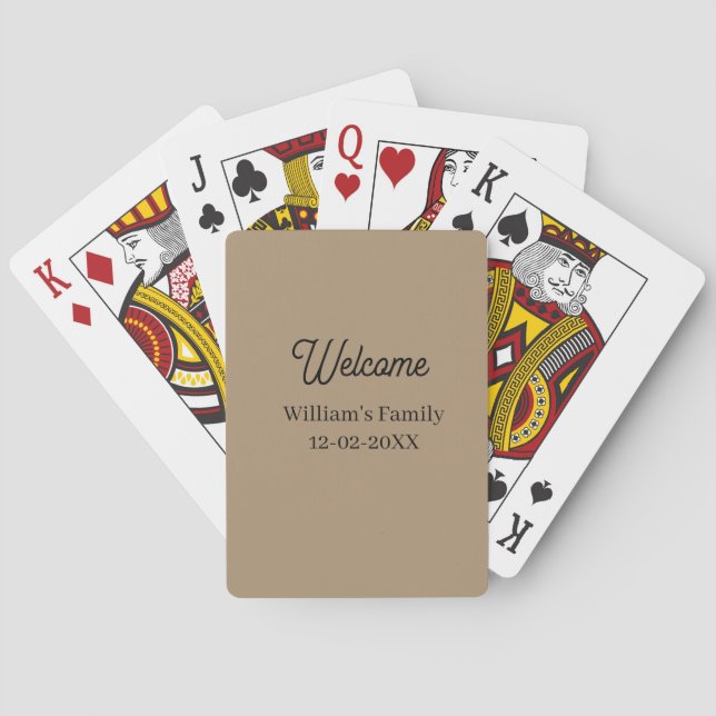Welcome home add family name house inauguration  casinokort (Baksidan)