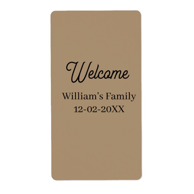 Welcome home add family name house inauguration  fraktsedel (Framsidan)