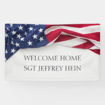 Welcome Home American Flag Military Celebration