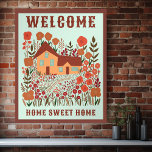 WELCOME HOME SWEET HOME Farmhouse Flowers ANPASSNI Poster<br><div class="desc">Kolla in den här söta och färglösa konsten som jag har hand om åt dig! Lägg till en egen text för att anpassa den genom att klicka på "anpassa" ovan. Du kan även ändra text, teckensnitt, färger och färg i bakgrunden. Markera utskriften som är storlek med hjälp av listrutan ovan...</div>