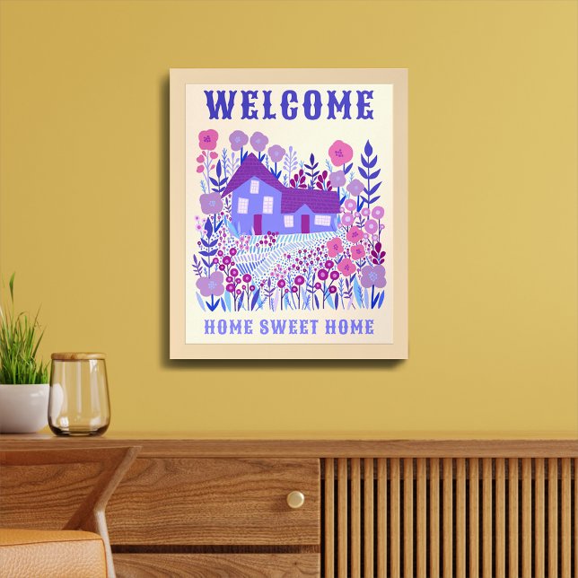 WELCOME HOME SWEET HOME Farmhouse Flowers ANPASSNI Poster (WELCOME HOME SWEET HOME Farmhouse Flowers CUSTOM Poster
)