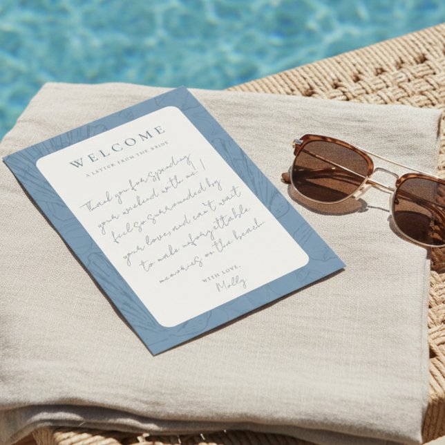 Welcome Letter from the Bride Coastal Bachelorette Inbjudningar (Welcome Letter from the Bride Coastal Bachelorette Invitation)