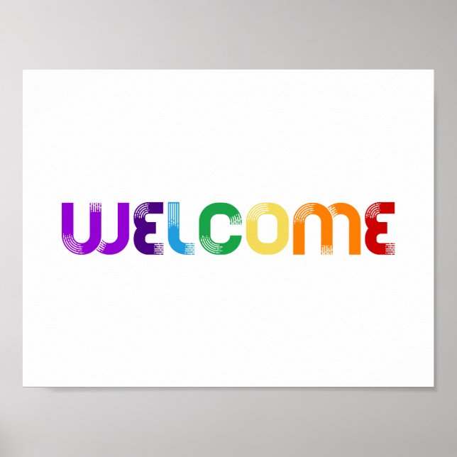 Welcome LGBT rainbow flag Poster (Framsidan)