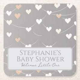 "Welcome Little One" Adoption Baby Shower Coasters Underlägg Papper Kvadrat
