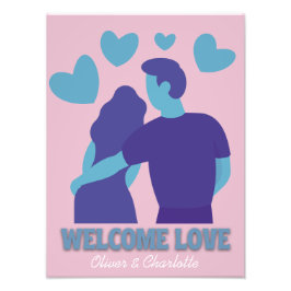 Welcome Love Personalized Wall Poster