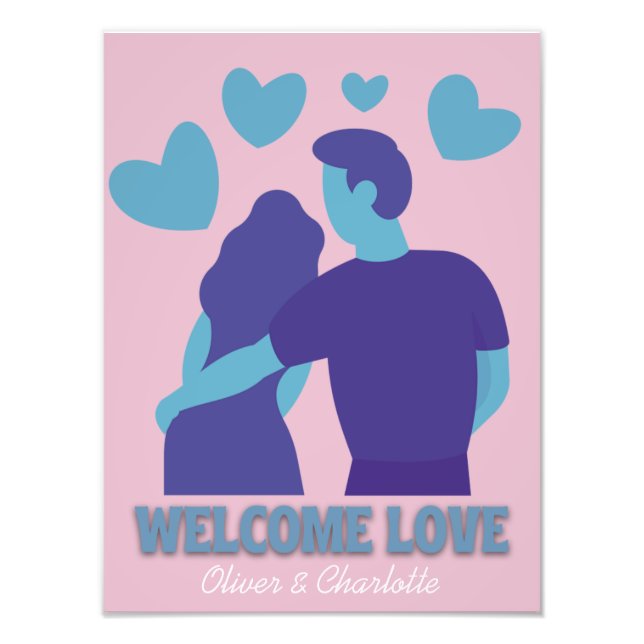 Welcome Love Personalized Wall Poster (Framsidan)