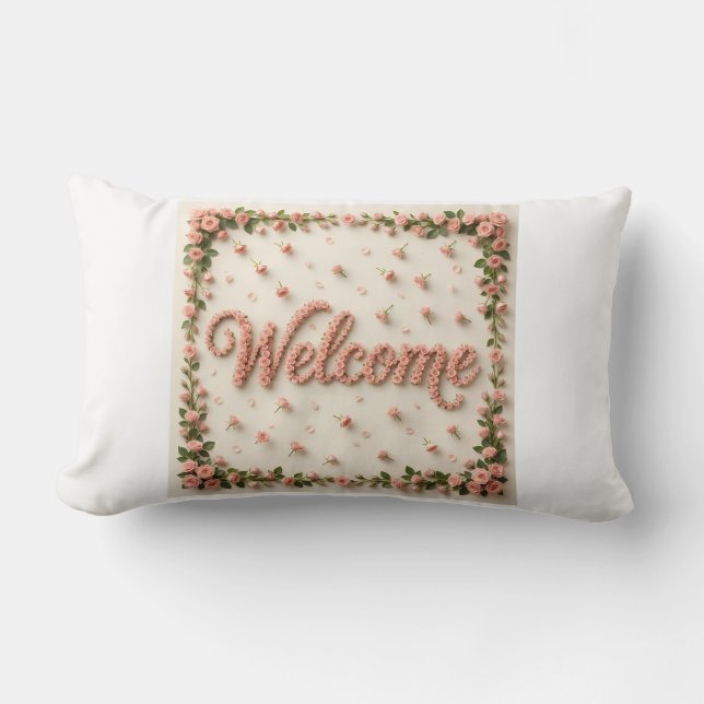 Welcome lumbar pillow  lumbarkudde (Framsida)