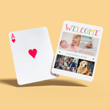 WELCOME nyfödd bebis, anpassningsbar foto collage