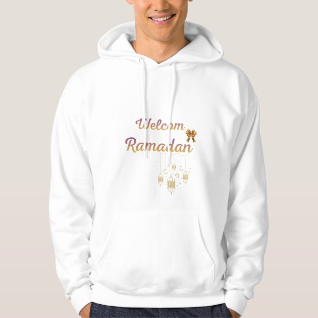 Welcome Ramadan Elegant Islamic Lantern Design – R Hoodie (Framsida)