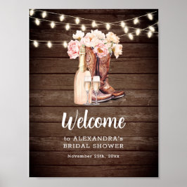 WELCOME Rustic Cowgirl Boots MÖHIPPA Poster