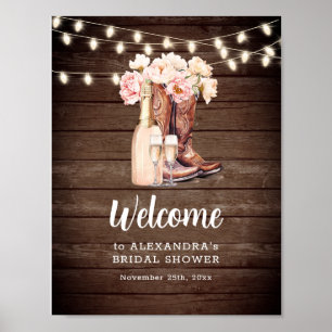 WELCOME Rustic Cowgirl Boots MÖHIPPA Poster