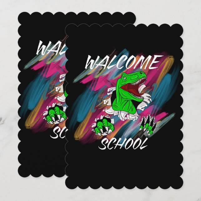 WELCOME SCHOOL WELCOME  BACK TO SCHOOL  INBJUDNINGAR (Fram/baksida)