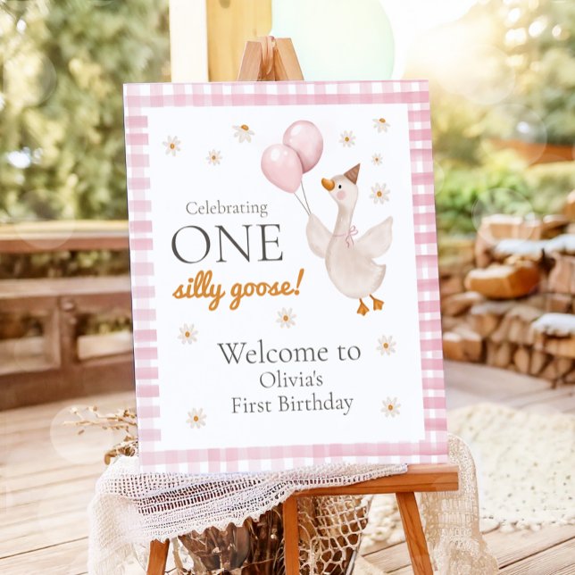 Welcome Sign Little Chick Farm Barnyard Birthday Poster (Skapare uppladdad)