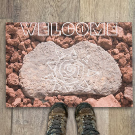 WELCOME Southwest Sol Etched Arizona Lava Sten